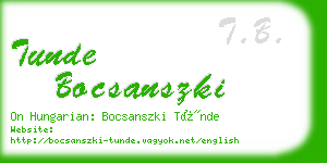 tunde bocsanszki business card